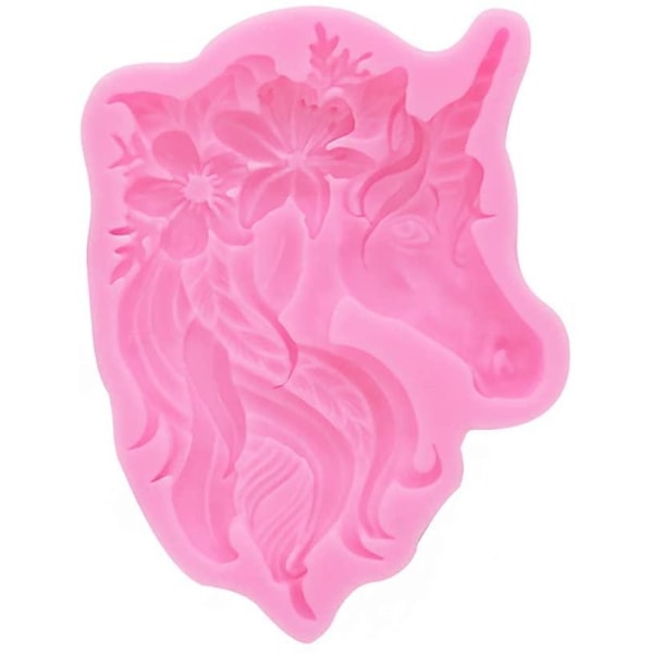 Silikonform Unicorn Häst Rosa