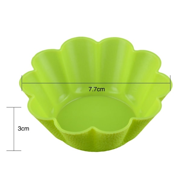 Muffinsformar i Silikon 6-Pack Silikonformar Blommor multifärg