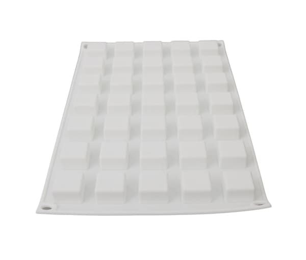 Fyrkanter 35st Silikonform | Mousseform Pralinform Vit