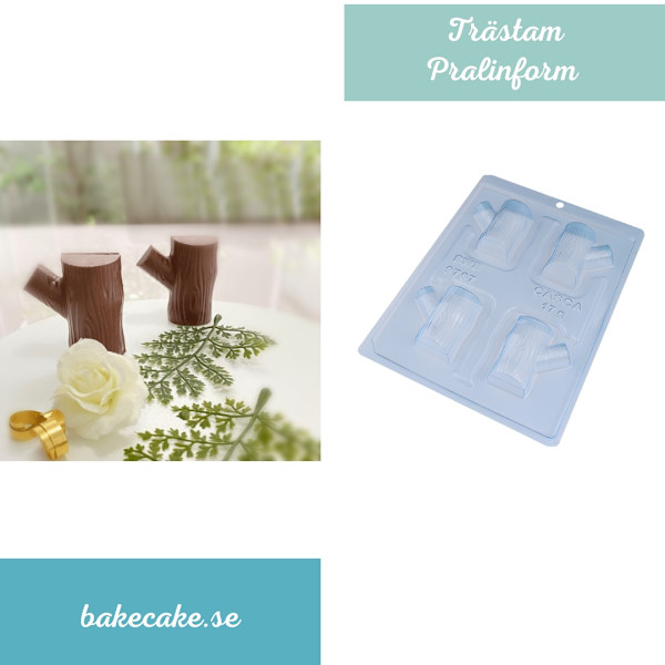 Pralinform Trästam Chokladform - BWB 9767 - Special 3 Part Mold Transparent
