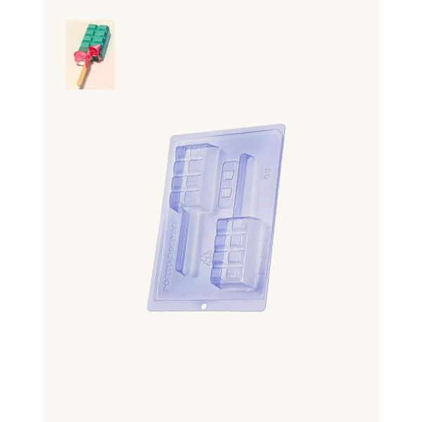 Pralinform Klubba Chokladform - Porto Formas 65 - Special 3 Part Mold Transparent