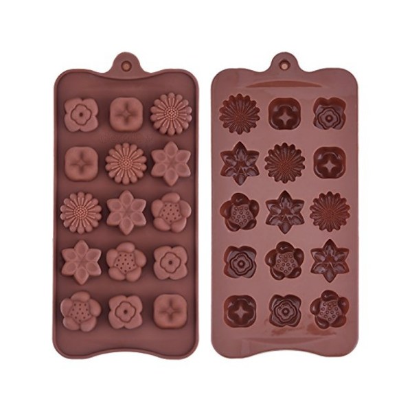 Blommor Silikonform Chokladform Pralinform Form Praliner - BakeCake multifärg