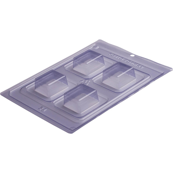 Pralinform Fyrkant Chokladform - Porto Formas 28 - Special 3 Part Mold Transparent