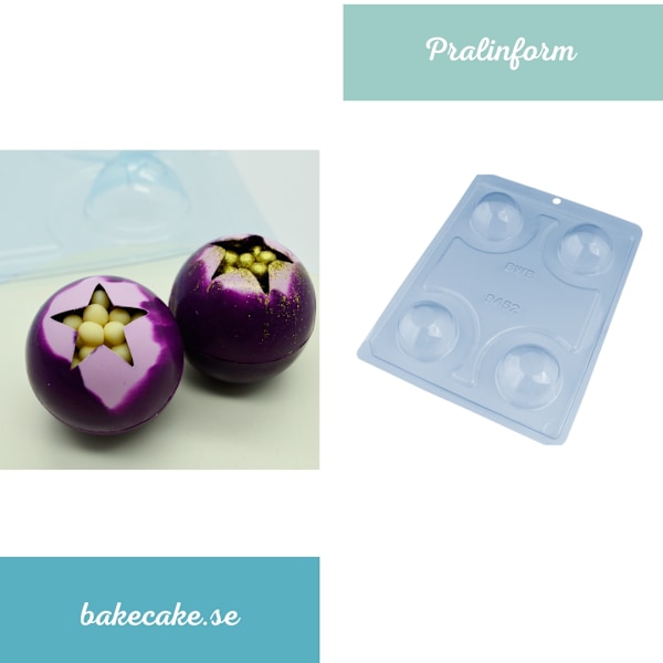 Pralinform Kupol Chokladform - BWB 9452 - Special 3 Part Mold Transparent