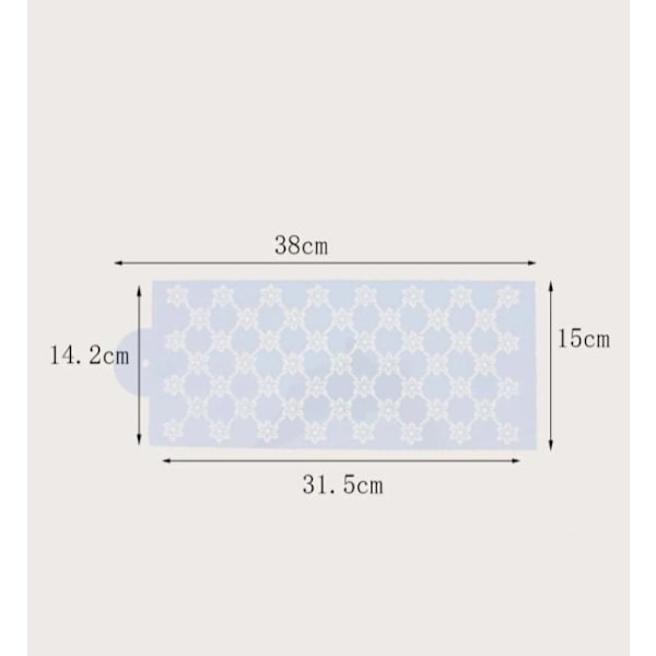 Tårtstencil Schablon Damask 4-Pack Vit