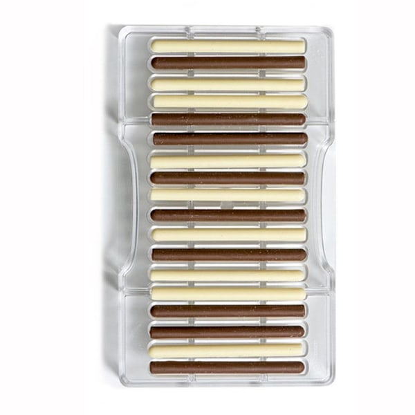 Cigarr Pralinform 6st Praliner Polykarbonat Chokladform - Decora multifärg