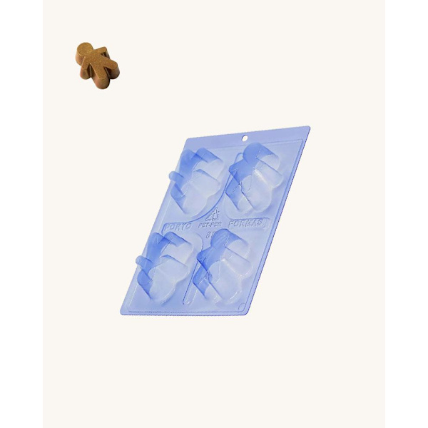 Pralinform Pepparkaksgubbe - Porto Formas 85 - Special 3 Part Mold Transparent