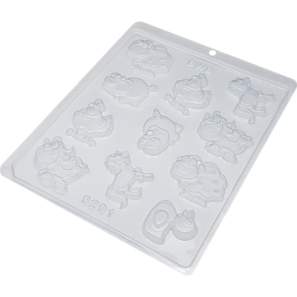 BWB Simple Mold- 9291- Pralinform Djur Chokladform Transparent