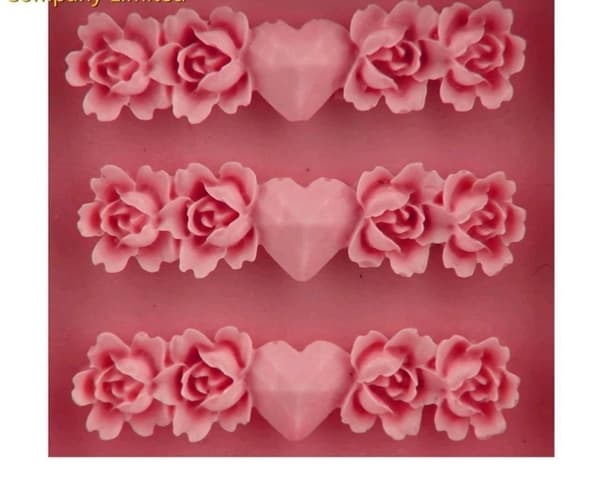 Silikonform Ros Rosor Blomma Pressform Kant Gjutform Rosa