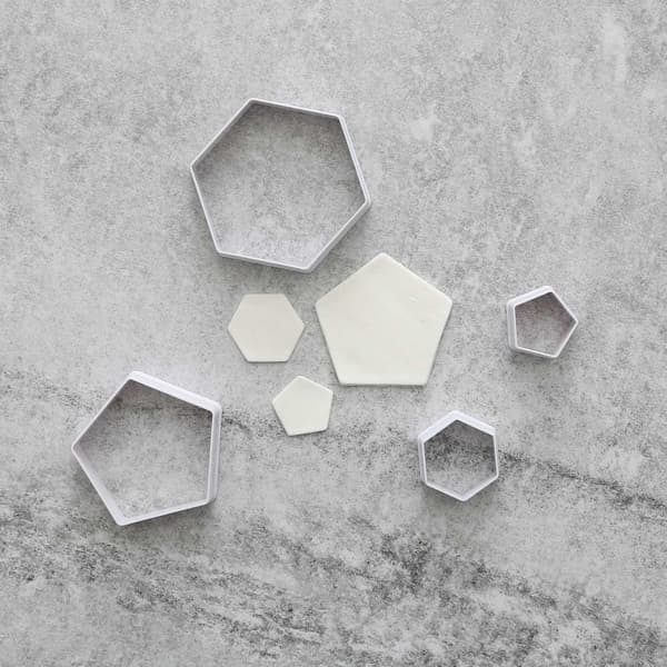 Fotboll Hexagon Utstickare 4st Vit