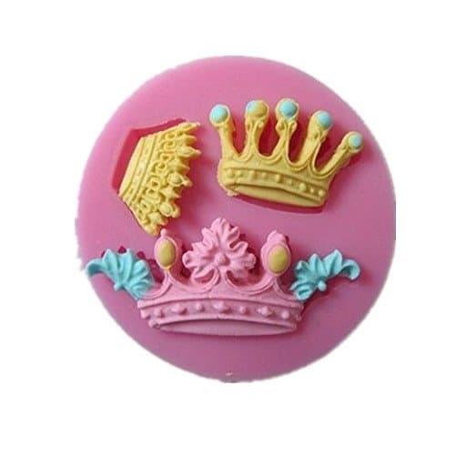 3 st Kronor Silikonform Rosa