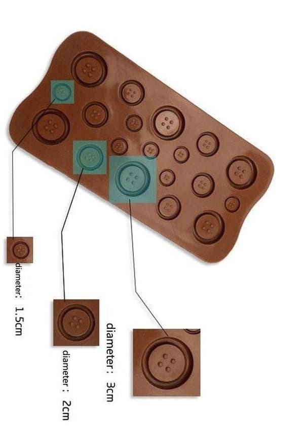 Knappar Chokladform | Pralinform multifärg