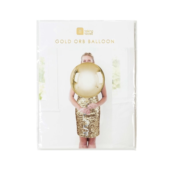 Guld Klotballong - Metallic Orb foilBallong Guld