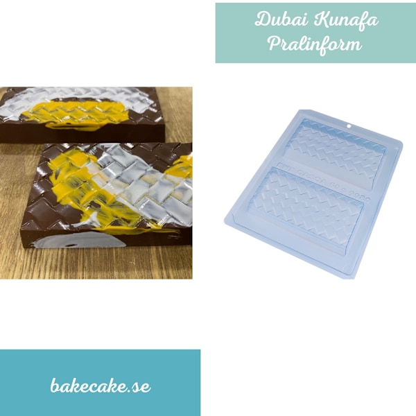 Pralinform Dubai Kunafa Chokladform - BWB 9980 - 3 Part Mold Transparent