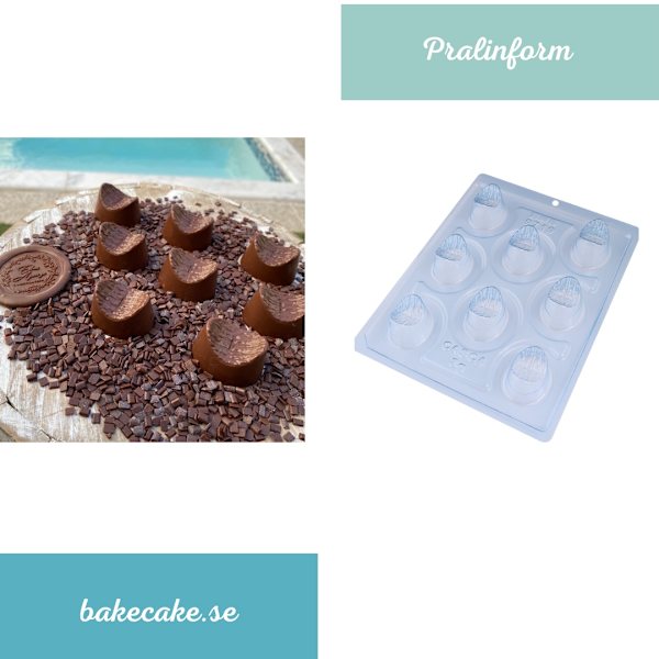 Pralinform Kupol Halvmåne Chokladform - BWB 9719 - Special 3 Part Mold Transparent