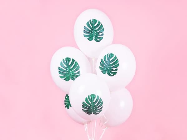 Ballonger Löv - 30cm Vit