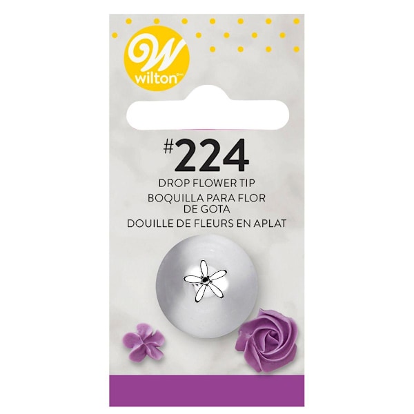 #224 Dropflower Tyll Decorating Tip - Wilton Silver