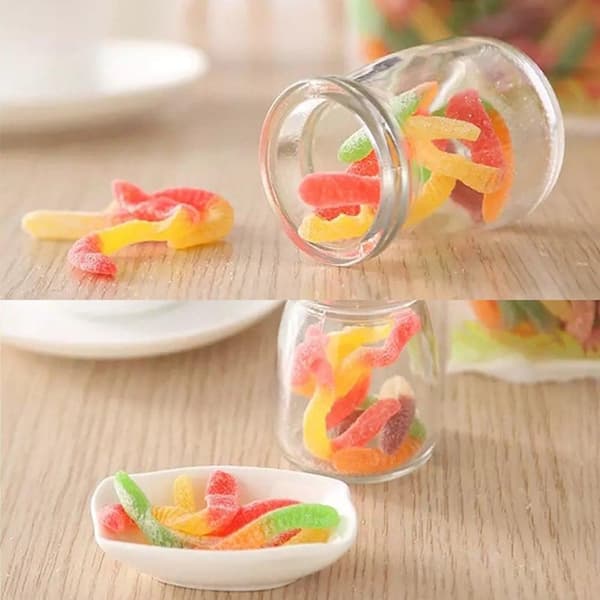 Godismaskar Gummy Worm Huggormar Geleormar Silikonform, Röd Röd