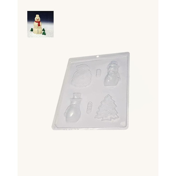 Pralinform Julmotiv Tomte Gran - BWB Simple Mold 153 Transparent