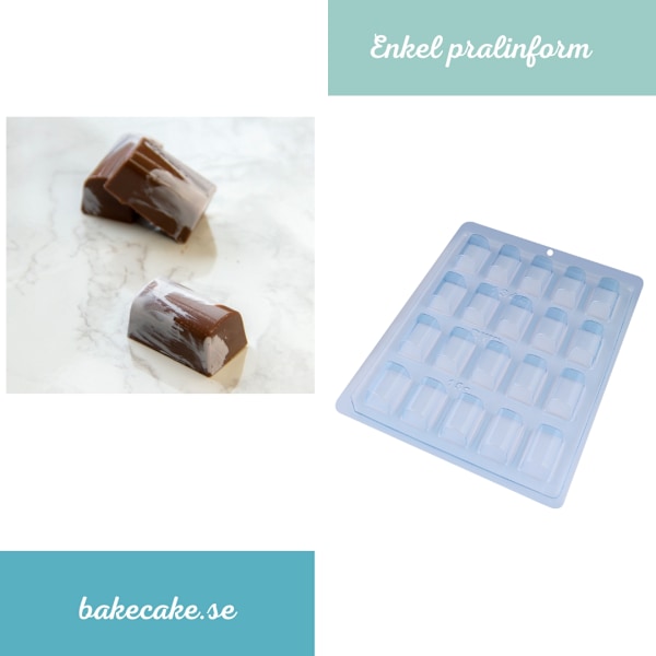 Pralinform Rektangel Chokladform - BWB 1344 Transparent