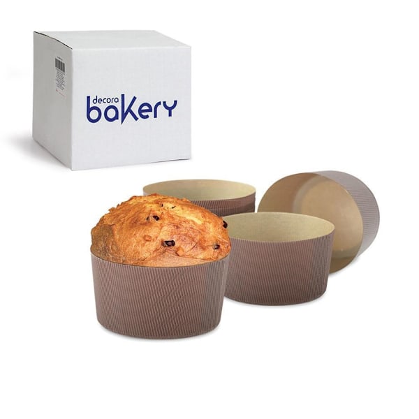 Mini Panettone Bakform 100g Engångs Ugnssäker 10-Pack Baking Pan Decora Brun