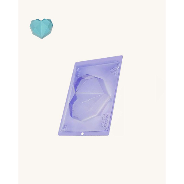 Pralinform Hjärta Chokladform - Porto Formas 62 - Special 3 Part Mold Transparent