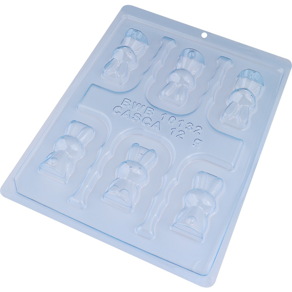 Pralinform Små Kaniner 6st - BWB 10132 - Special 3 Part Mold Transparent