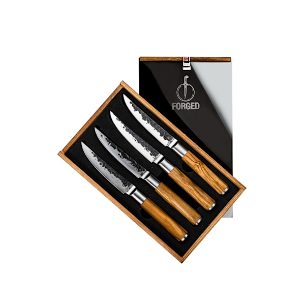 Grillknivar 4-del Forged Olive SdV Silvergrå