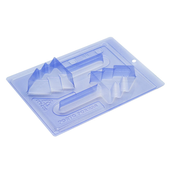Pralinform Julgran Chokladform - Porto Formas 86 - 3 Part Mold Transparent