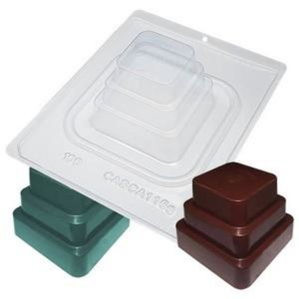 Pralinform Våningstårta Tårta Chokladform - BWB 100 - Special 3 Part Mold Transparent