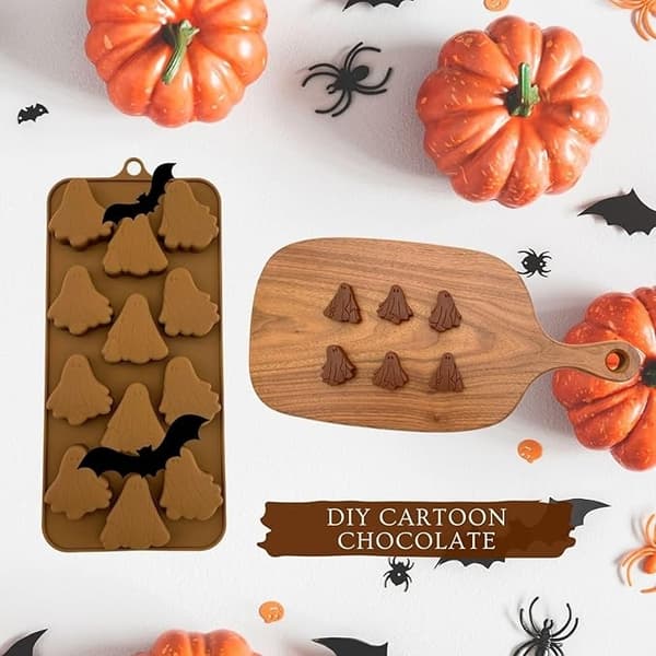 Silikonform för Spöken – 12 Spöken Halloween silikonform