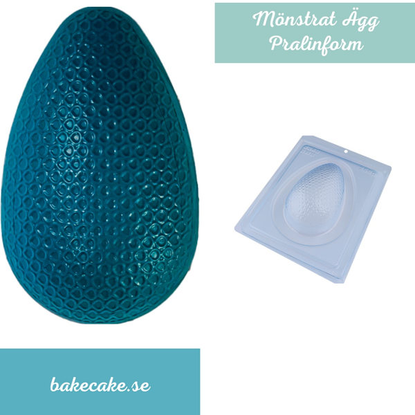 Pralinform Mönstrat Ägg - BWB 9340 - Special 3 Part Mold Transparent