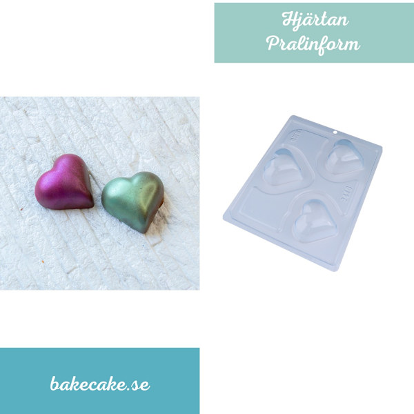 Pralinform Hjärta Chokladform - BWB 9416 - Special 3 Part Mold Transparent