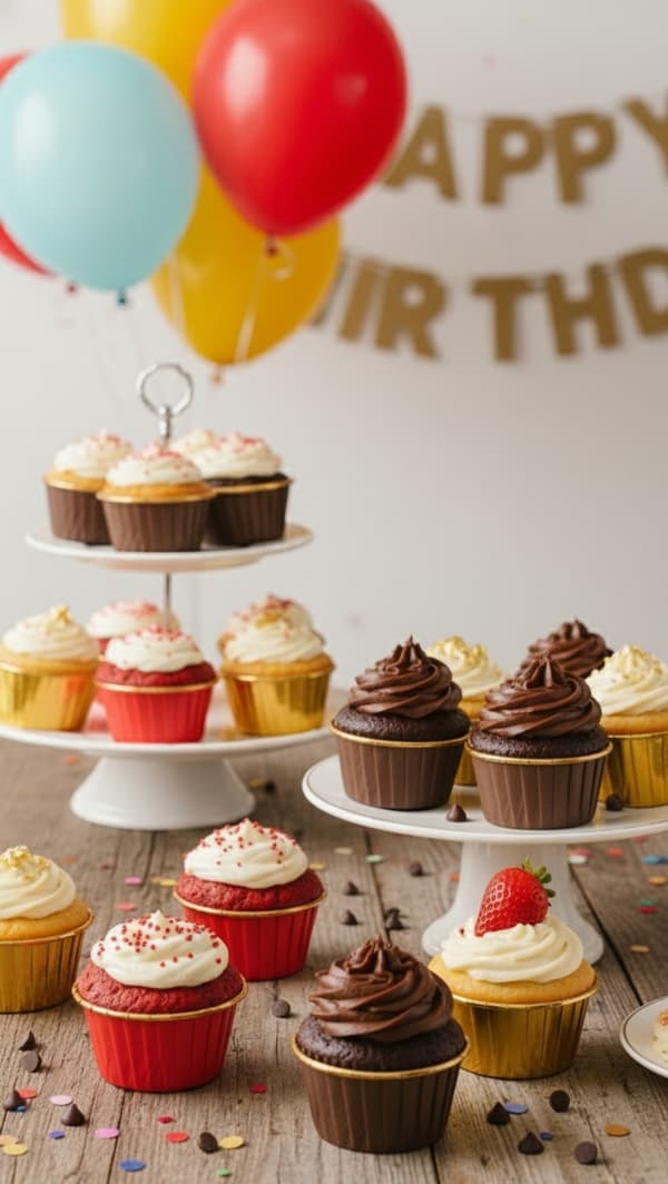Muffinsform med Lock 30st Cupcakesform Aluminium Röd, Guld och Kaffebrun