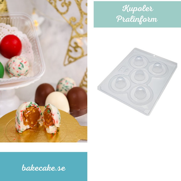 Pralinform Kupol Chokladform - BWB 40 - Special 3 Part Mold Transparent
