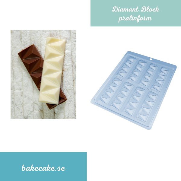 Pralinform Diamant Chokladform - BWB 10043 Transparent