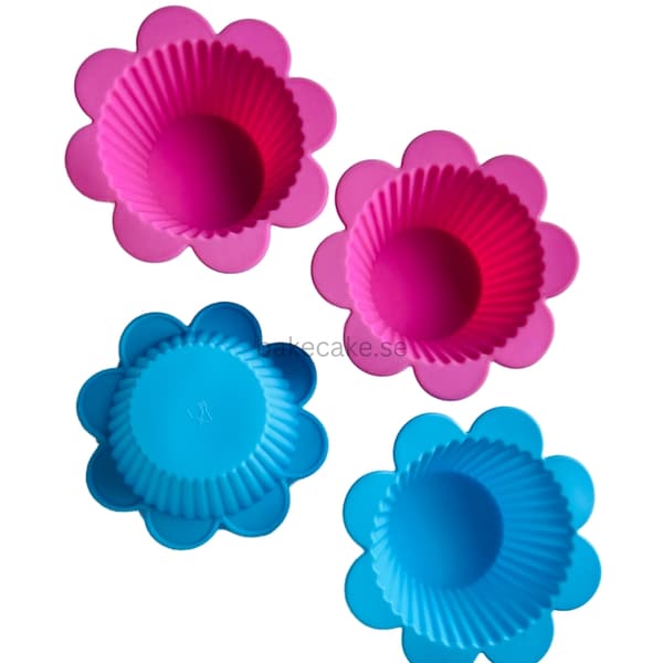 Muffinsformar i Silikon Blommor 6-Pack multifärg