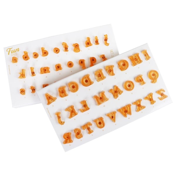 Stämpelset, Kakor &amp; Muffins Set Bokstäver, Fun Fonts - PME Cupcakes &amp; Cookies Blå