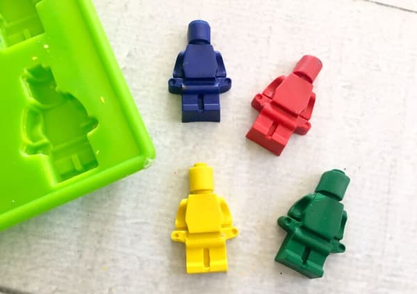 5 Bitar Gubbar Klossar män Byggklossar Robot Silikonform multifärg