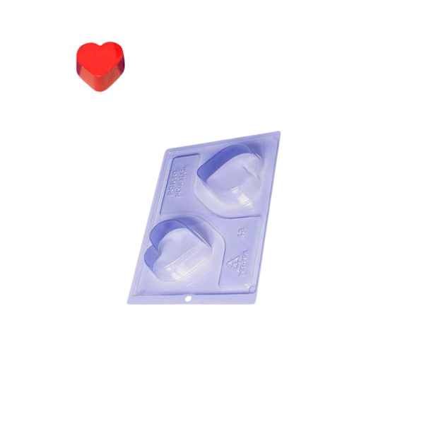 Pralinform Hjärta Chokladform - Porto Formas 48 - Special 3 Part Mold Transparent