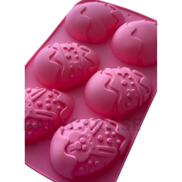 Ägg Påskägg 6st Silikonform Chokladform Pralinform Form för Praliner Blå