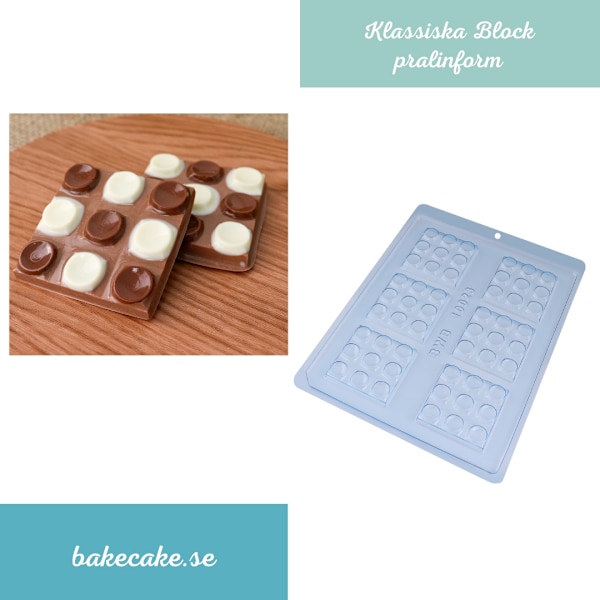 Pralinform Block med Cirkel - Chokladform - BWB 10023 Transparent