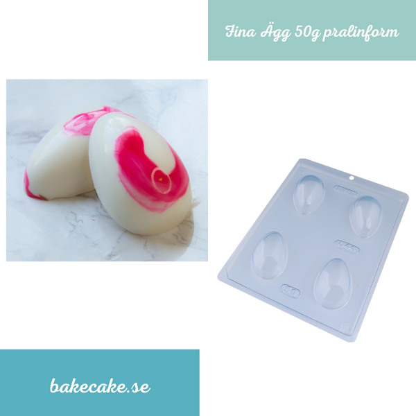 Pralinform Ägg 50g - BWB 846 - 3 Part Mold Transparent