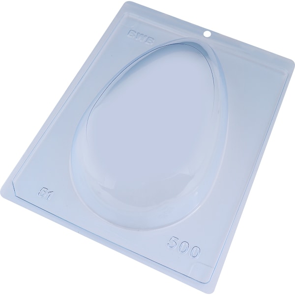 Pralinform Stort Ägg 500g Chokladform - BWB 51 - 3 Part Mold Transparent