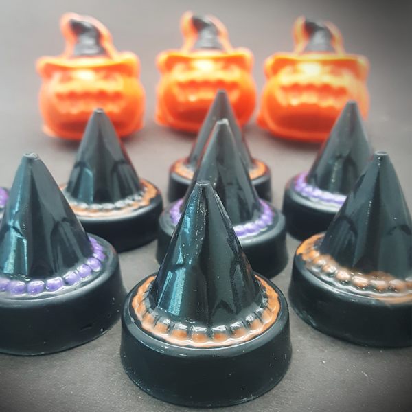 Pralinform Häxhattar Chokladform - Halloween - BWB 9645 - 3 Part Mold Transparent