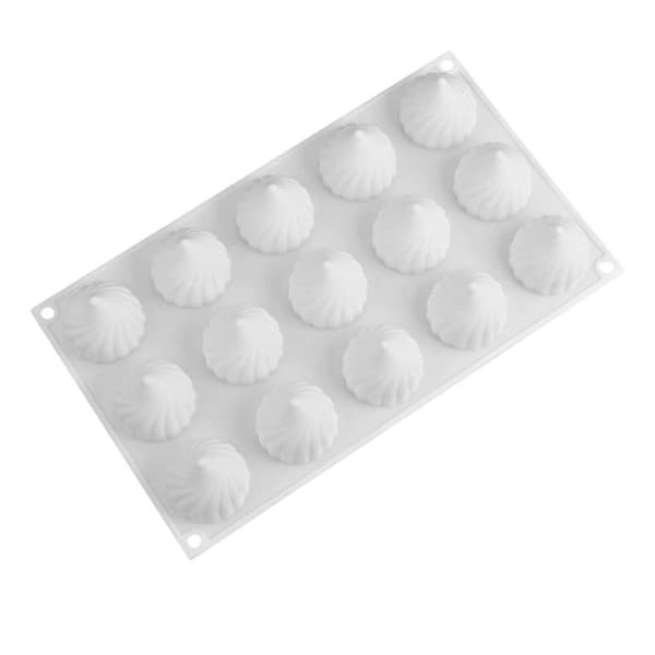 Silikonform Pralinform Spiralformad Gräddbullar 15st Vit