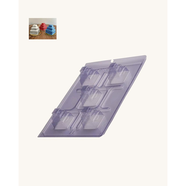 Pralinform Pyramid Chokladform - Porto Formas 24 - Special 3 Part Mold Transparent