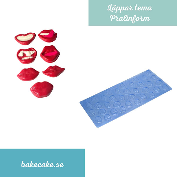 Pralinform Läppar Chokladform - Porto Formas 868 Transparent