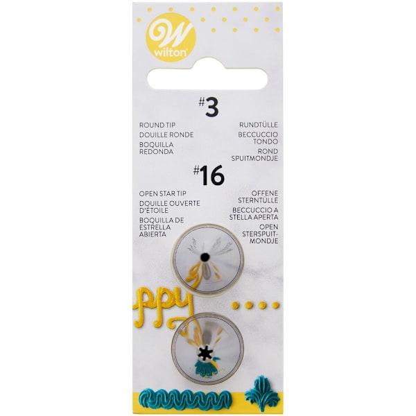 Wilton Decorating Tip Set #003, #016 Vit
