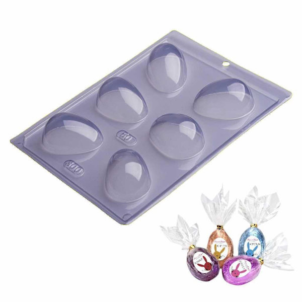 Pralinform Ägg 50g Chokladform - Porto Formas 300 Transparent
